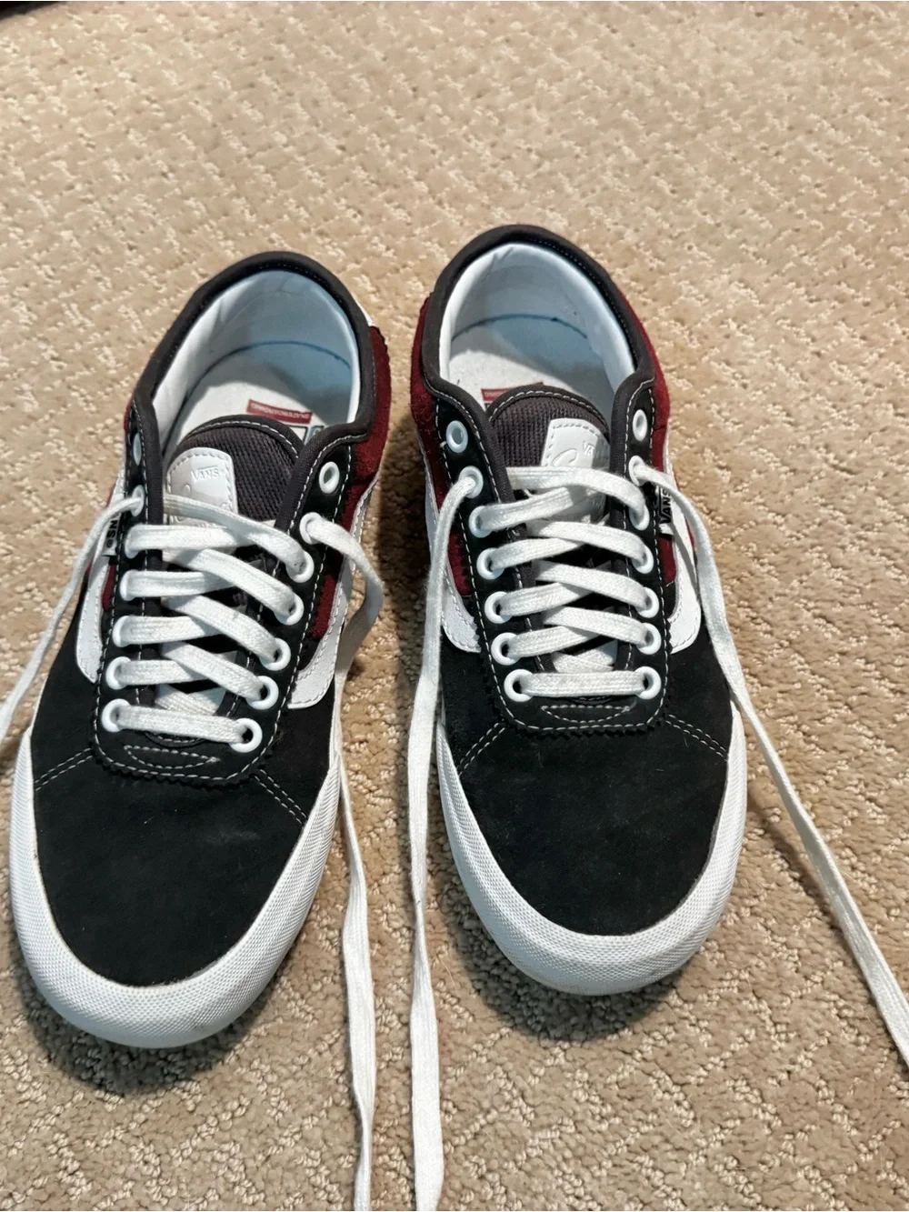 Vans Low-Top Ultra Cush Sneakers, Blue, Burgundy & White - Men’s 6.5 / Women’s 8 - Picture 3 of 8